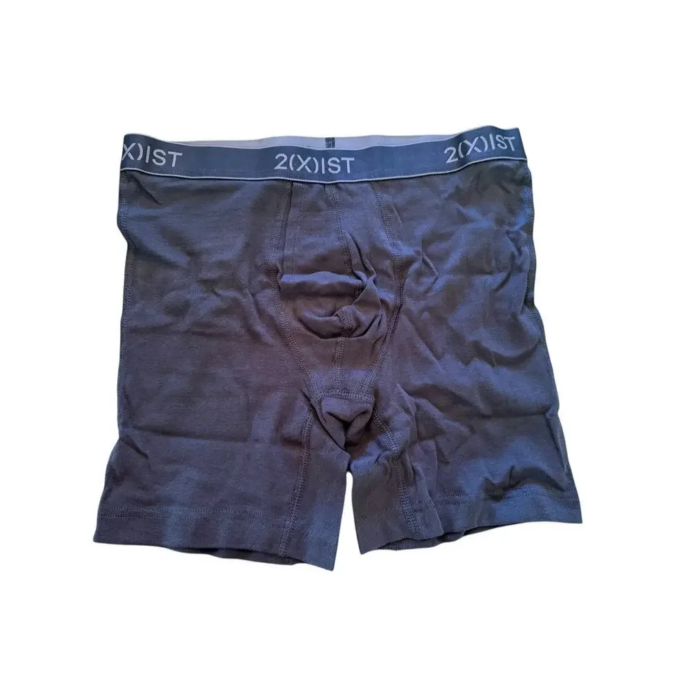 2(x)ist Men's Black Cotton Essential Boxer Briefs Underwear Size M 3-Pack